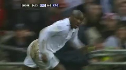 Never ending sliding tackle by Sol Campbell