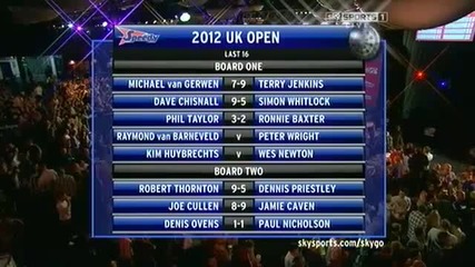 Taylor Vs. Baxter Greatest Leg Ever!! 2012 Uk Open