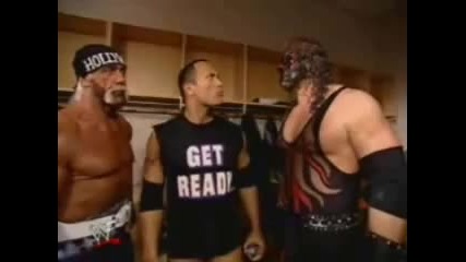 Kane се ебава с Hulk Hogan и The Rock :d