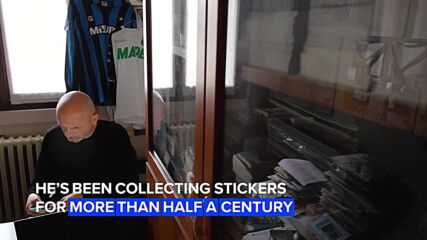 My strange collection: Millions of football stickers