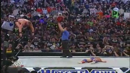 Brock Lesnar Shooting Star Press At Wrestlemania 19