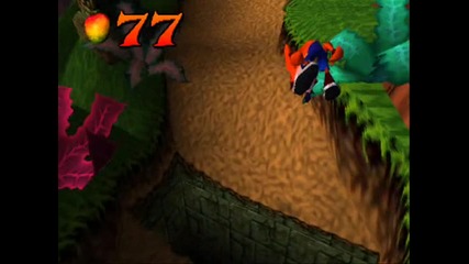 Crash Bandicoot 1 - Level 2 Jungle Rollers : Clear Gem 