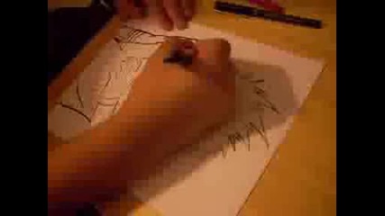 Drawing sasuke Shippuuden with chidori