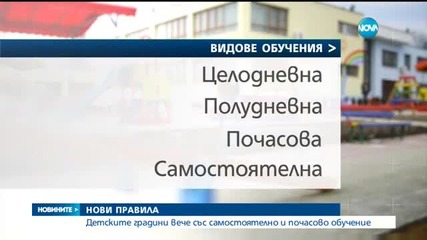 Нови правила за обучението на децата в предучилищни групи