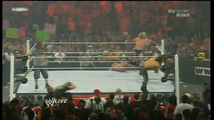 John Cena and Bret Hart vs Edge and Chris Jericho Raw 09.08.2010 