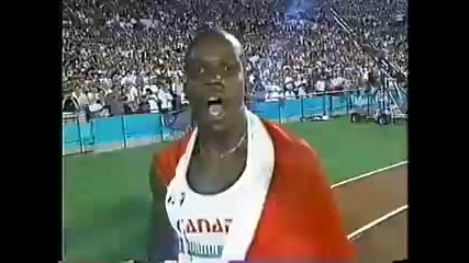Световен рекорд на Donovan Bailey - 9.84 1996 Atlanta 