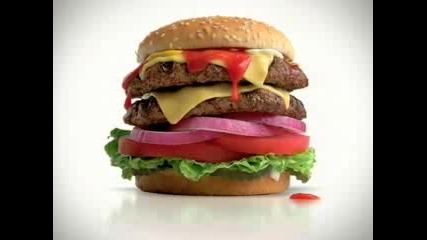 Хамбургер Момиче Лапа Юмрук ( Реклама ) 