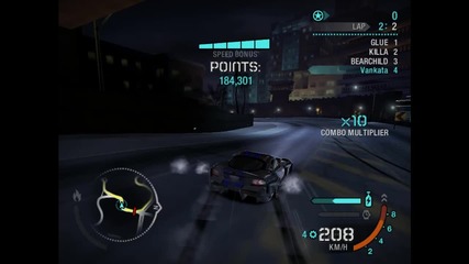 Nfs Carbon - Drift - Starlight Strip - (2 laps) - new record!!! 