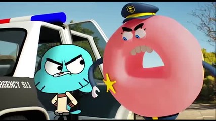 Dans la voiture de police - Le monde incroyable de Gumball - Cartoon Network.