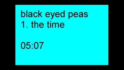 1 black eyed peas - the time 
