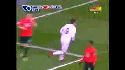 Man Utd Vs Tottenham 1 - 0 Goal By Berbatov