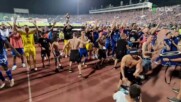 Футболисти и фенове на Левски празнуват равенството с Айнтрахт
