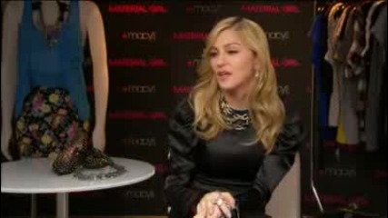 Madonna & Macys Interview Мадона говори за колекцията дрехи Material Girl 