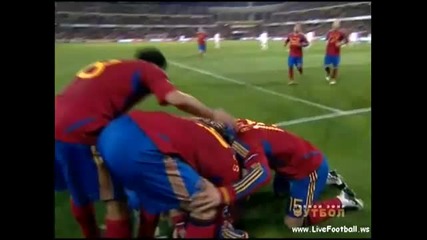 Spain vs Czech Republic 2 1 goal David Villa - muzaferko