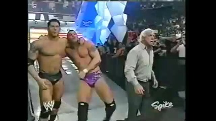 The Rock и Foley пребиват Evolution и ги засрамват!
