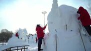 Снежни скулптори завладяха североизточен Китай (ВИДЕО)