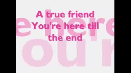 Hannah Montana - True friend +lyrics (stava za karaoke)