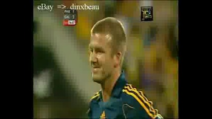 David Beckham La Galaxy Goal Vs. Wellington Phoenix Nz