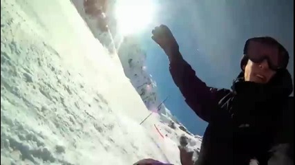 Auron snowboard with Gopro Hd