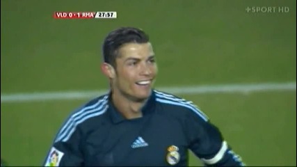 / H D / Кристиано Роналдо с гол от фаул - Валядолид - Реал Мадрид 1:4 [14.03.2010]