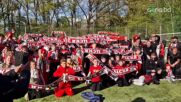 Млади привърженици на ЦСКА демонстрират подкрепата си към "червените"