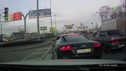 Пиян и много нахален руснак с Audi R8 се заяжда