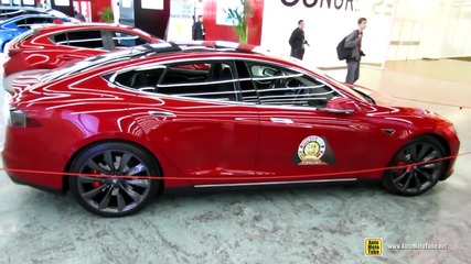 2014 Tesla Model S P85 Exterior Walkaround - 2014 Geneva Motor Show