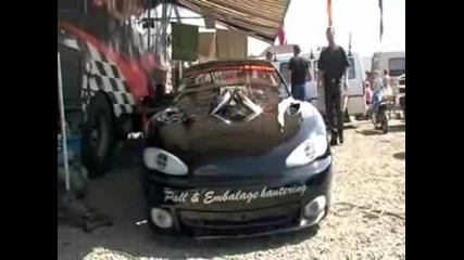 V8 twin turbo dragrace car Hyundai by Sbm Racing