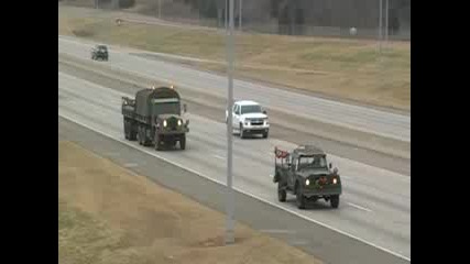 Oklahoma Convoy of Military Trucks 12_12_09 #1