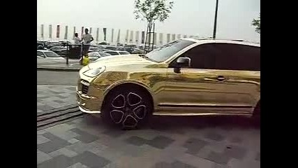 Gold Plated Car in Dubai / Marina Walk