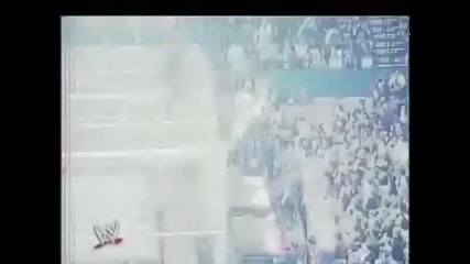 Undertaker throws Mankind off a cell