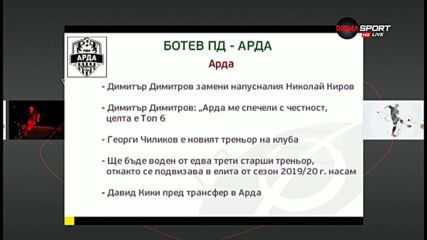 Преди Ботев Пд - Арда