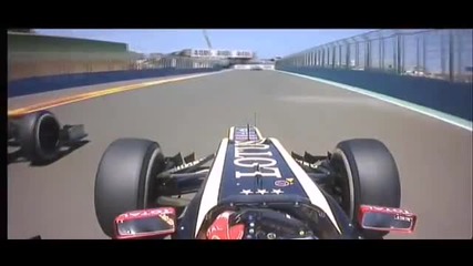 F1 Гран при на Валенсия 2012 - изпреварванията на Raikkonen [hd]