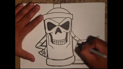 skull spraycan characters by wizard