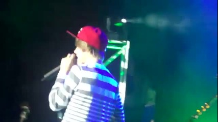 Justin Bieber singing One Time live at the Atlantis Theatre in the Bahamas 1.9.2010 