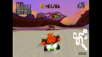 Crash Team Racing - Area Citadel City - Hot Air Skyway - Gold Relic 