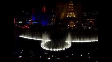 Bellagio Las Vegas - Фонтани През Нощта