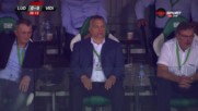 Премиерът на Унгария гледа на живо мача в Разград