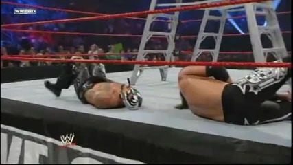Edge hits a Facebuster off the Ladder