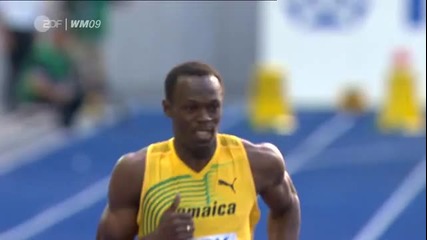 Usain Bolt - Полуфинала на 100м от световното в Берлин