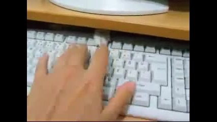 Коте помага на клавиатура