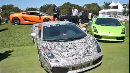 Lamborghini Gallardo изрисувано с графити яко!! Lamborghini Gallardo in grafits - 