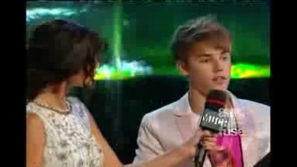 Justin Bieber,selena Gomez, Nina Dobrev and Ian Somerhalder at the 2011 Mmva