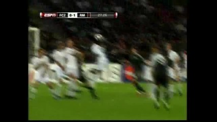 първия Гол на Cristiano Ronaldo от пряк свободен за Реал Мадрид 5:2 Цюрих