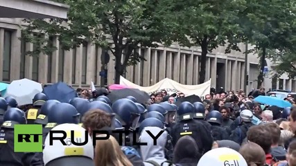 Germany: Fiery clashes erupt between riot police and protesters in Frankfurt