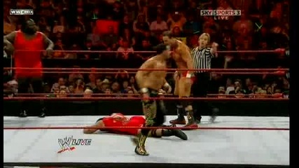 Jack Swagger, Chavo & Chris Masters vs M V P , Mark & R - Truth [qualifying mach] | Raw 23/11/09 |
