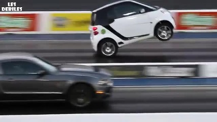 Най - бързият Smart срещу Ford Mustang