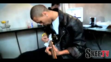 Chris Brown in studio 