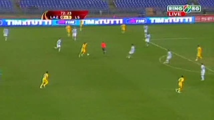 Йовов гол 1:0 срещу Лацио Първи гол първа победа в Лига Европа 