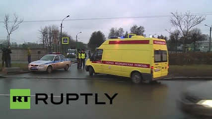 Russia: Bodies of 7K9268 victims arrive at St Petersburg crematoriuam